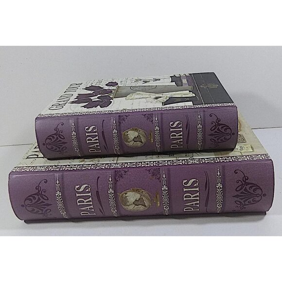 Paris Hidden Book Storage Lot Faux Secret Multicolor Floral 2011 Kathryn White - Picture 1 of 7